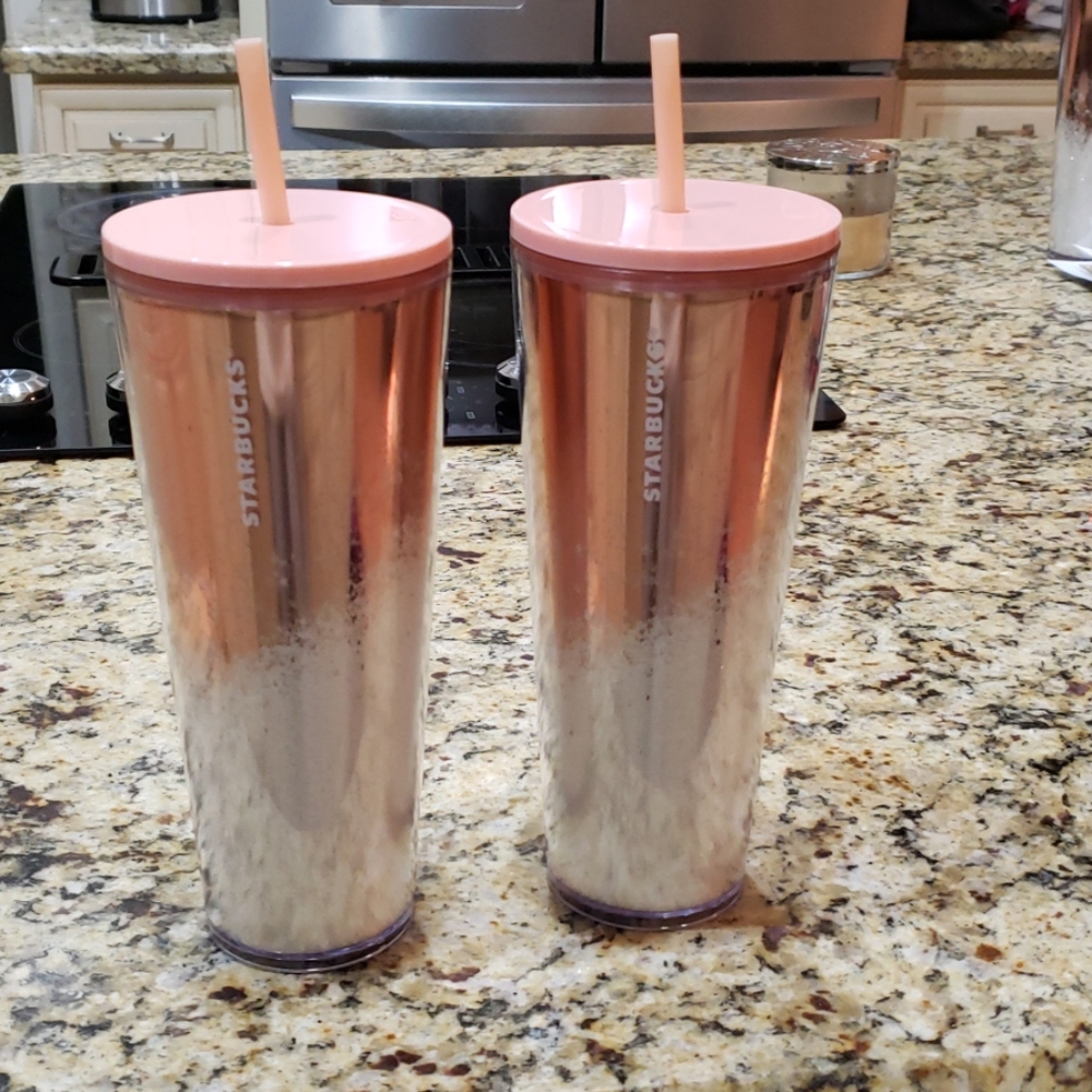 Starbucks rose gold cup